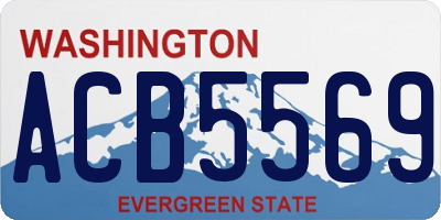 WA license plate ACB5569
