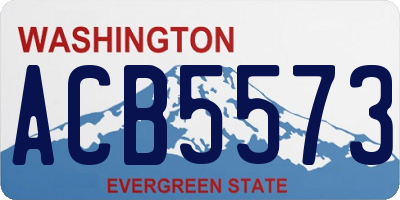 WA license plate ACB5573