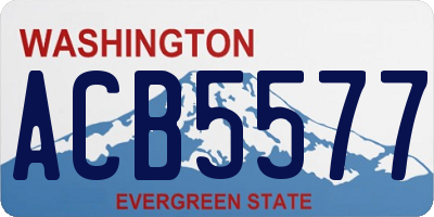 WA license plate ACB5577