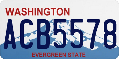 WA license plate ACB5578