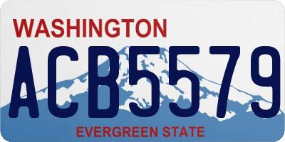 WA license plate ACB5579