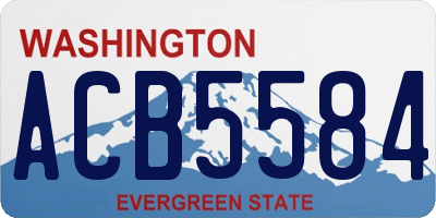 WA license plate ACB5584