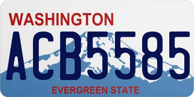 WA license plate ACB5585