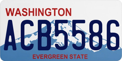 WA license plate ACB5586