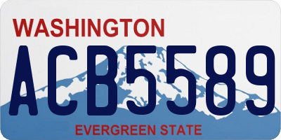 WA license plate ACB5589