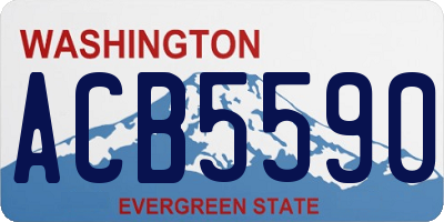 WA license plate ACB5590