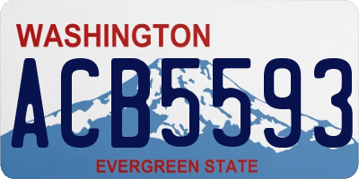WA license plate ACB5593