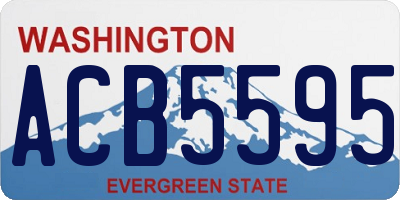 WA license plate ACB5595