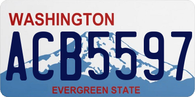 WA license plate ACB5597