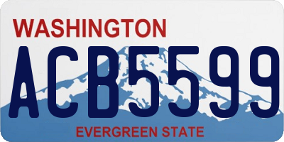 WA license plate ACB5599