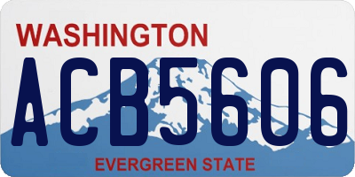 WA license plate ACB5606