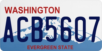 WA license plate ACB5607
