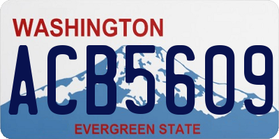WA license plate ACB5609