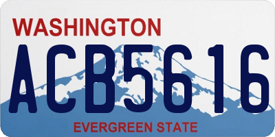 WA license plate ACB5616