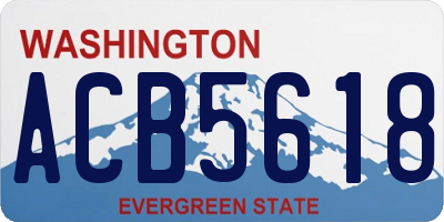 WA license plate ACB5618