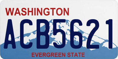 WA license plate ACB5621