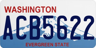 WA license plate ACB5622