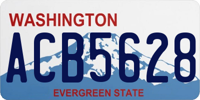 WA license plate ACB5628