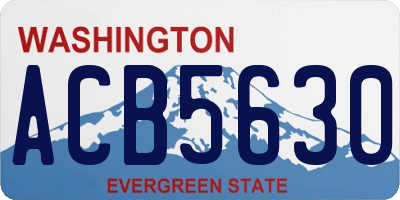 WA license plate ACB5630