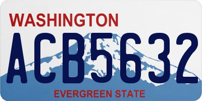 WA license plate ACB5632