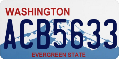 WA license plate ACB5633