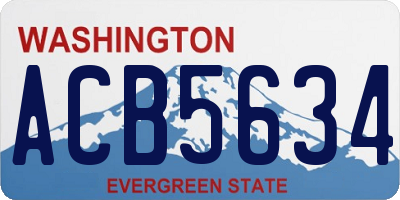 WA license plate ACB5634