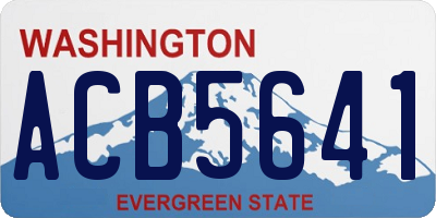 WA license plate ACB5641