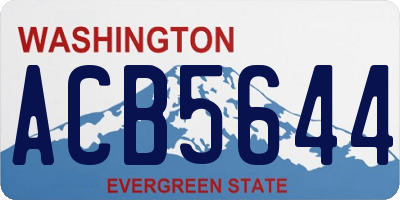 WA license plate ACB5644