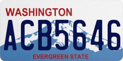 WA license plate ACB5646