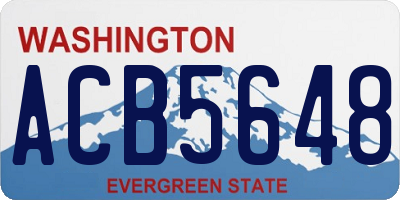 WA license plate ACB5648