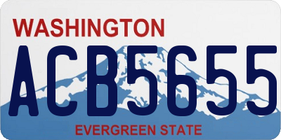 WA license plate ACB5655