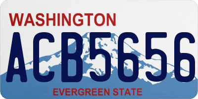 WA license plate ACB5656