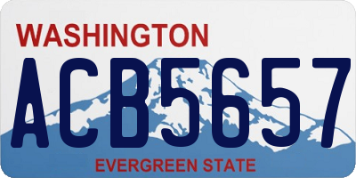 WA license plate ACB5657