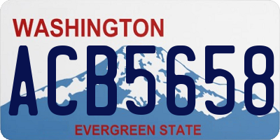 WA license plate ACB5658