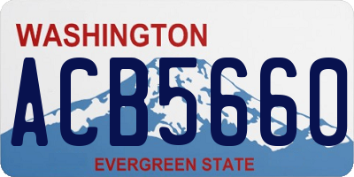 WA license plate ACB5660