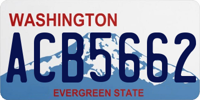 WA license plate ACB5662