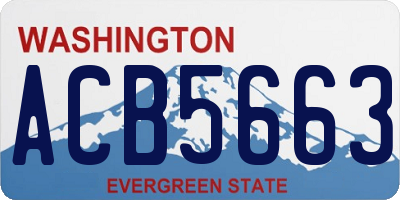 WA license plate ACB5663