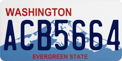 WA license plate ACB5664