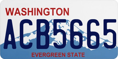 WA license plate ACB5665