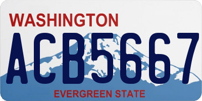 WA license plate ACB5667
