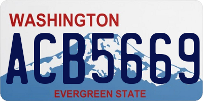 WA license plate ACB5669