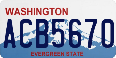 WA license plate ACB5670