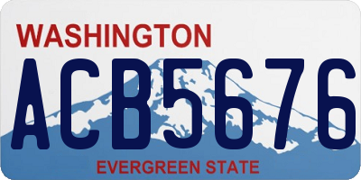 WA license plate ACB5676