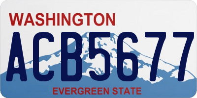 WA license plate ACB5677