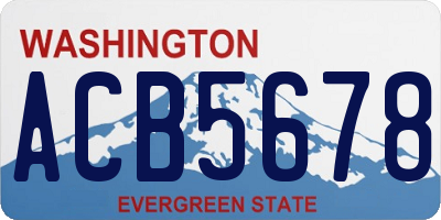WA license plate ACB5678