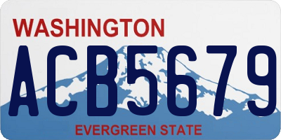 WA license plate ACB5679