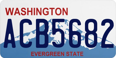 WA license plate ACB5682