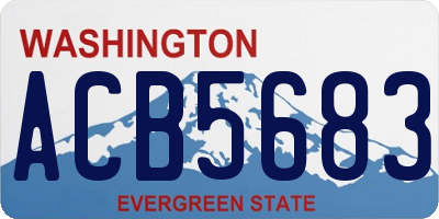 WA license plate ACB5683