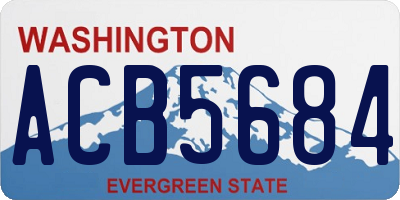 WA license plate ACB5684