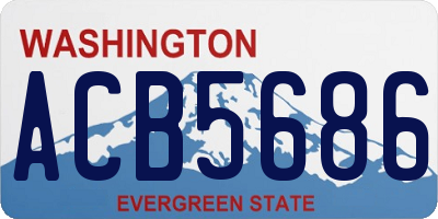 WA license plate ACB5686